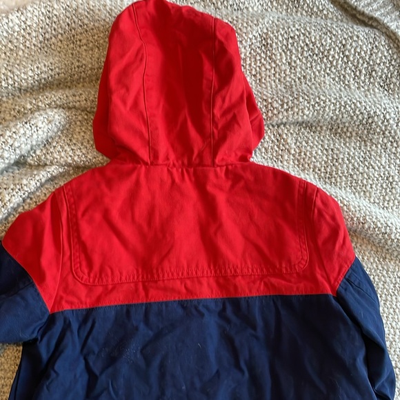 Janie and Jack nautical hooded coat canvas toggle and zipper closure size 5-6 - Picture 4 of 4